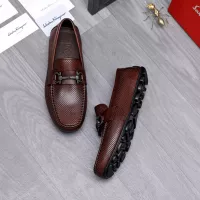 Cheap Salvatore Ferragamo Leather Shoes For Men #1291941 Replica Wholesale [$88.00 USD] [ITEM#1291941] on Replica Salvatore Ferragamo Leather Shoes