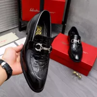 Cheap Salvatore Ferragamo Leather Shoes For Men #1291946 Replica Wholesale [$88.00 USD] [ITEM#1291946] on Replica Salvatore Ferragamo Leather Shoes