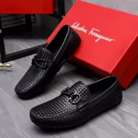 Cheap Salvatore Ferragamo Leather Shoes For Men #1291950 Replica Wholesale [$98.00 USD] [ITEM#1291950] on Replica Salvatore Ferragamo Leather Shoes