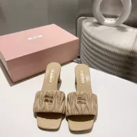 Cheap MIU MIU Slippers For Women #1292324 Replica Wholesale [$92.00 USD] [ITEM#1292324] on Replica MIU MIU Slippers