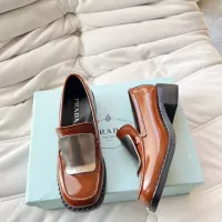 Cheap Prada Leather Shoes For Women #1292481 Replica Wholesale [$102.00 USD] [ITEM#1292481] on Replica Prada Leather Shoes