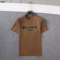 Cheap Balmain T-Shirts Short Sleeved For Men #1293336 Replica Wholesale [$32.00 USD] [ITEM#1293336] on Replica Balmain T-Shirts