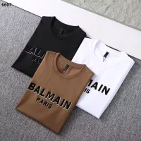 Cheap Balmain T-Shirts Short Sleeved For Men #1293336 Replica Wholesale [$32.00 USD] [ITEM#1293336] on Replica Balmain T-Shirts