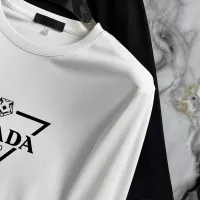 Cheap Prada T-Shirts Long Sleeved For Unisex #1293772 Replica Wholesale [$34.00 USD] [ITEM#1293772] on Replica Prada T-Shirts