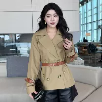 Cheap Burberry Trench Coat Long Sleeved For Women #1295281 Replica Wholesale [$160.00 USD] [ITEM#1295281] on Replica Burberry Trench Coat