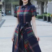 Cheap Burberry Dresses Short Sleeved For Women #1295319 Replica Wholesale [$96.00 USD] [ITEM#1295319] on Replica Burberry Dresses