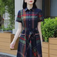 Cheap Burberry Dresses Short Sleeved For Women #1295319 Replica Wholesale [$96.00 USD] [ITEM#1295319] on Replica Burberry Dresses