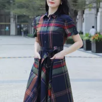 Cheap Burberry Dresses Short Sleeved For Women #1295319 Replica Wholesale [$96.00 USD] [ITEM#1295319] on Replica Burberry Dresses