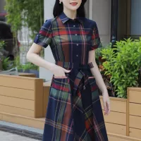 Cheap Burberry Dresses Short Sleeved For Women #1295319 Replica Wholesale [$96.00 USD] [ITEM#1295319] on Replica Burberry Dresses