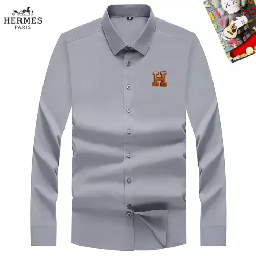 Cheap Hermes Shirts Long Sleeved For Men #1298301 Replica Wholesale [$40.00 USD] [ITEM#1298301] on Replica Hermes Shirts