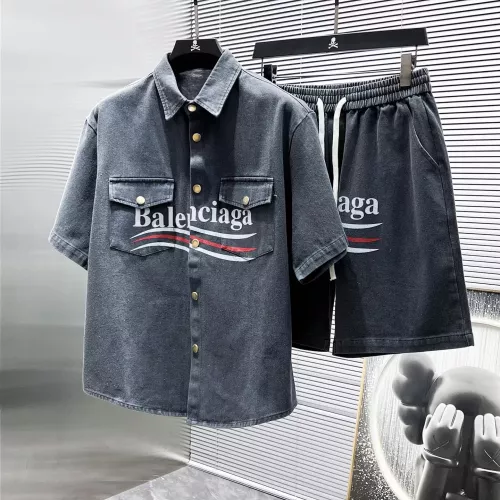 Balenciaga Fashion Tracksuits Short Sleeved For Men #1298609