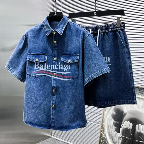 Balenciaga Fashion Tracksuits Short Sleeved For Men #1298610