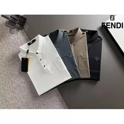 Cheap Fendi T-Shirts Short Sleeved For Men #1298648 Replica Wholesale [$48.00 USD] [ITEM#1298648] on Replica Fendi T-Shirts