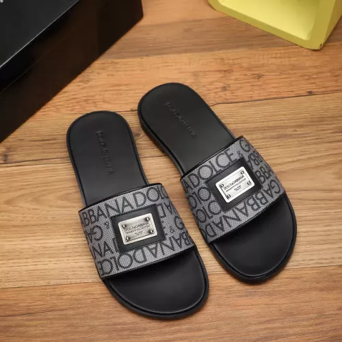 Cheap Dolce &amp; Gabbana D&amp;G Slippers For Men #1302876 Replica Wholesale [$60.00 USD] [ITEM#1302876] on Replica Dolce &amp; Gabbana D&amp;G Slippers