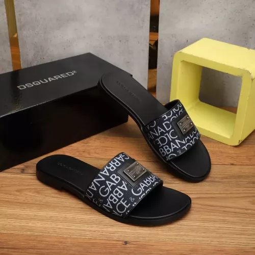 Cheap Dolce &amp; Gabbana D&amp;G Slippers For Men #1302877 Replica Wholesale [$60.00 USD] [ITEM#1302877] on Replica Dolce &amp; Gabbana D&amp;G Slippers