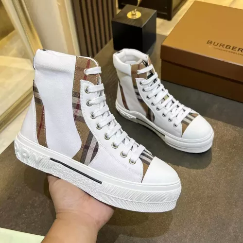 Cheap Burberry High Tops Shoes For Women #1302884 Replica Wholesale [$105.00 USD] [ITEM#1302884] on Replica Burberry High Tops Shoes