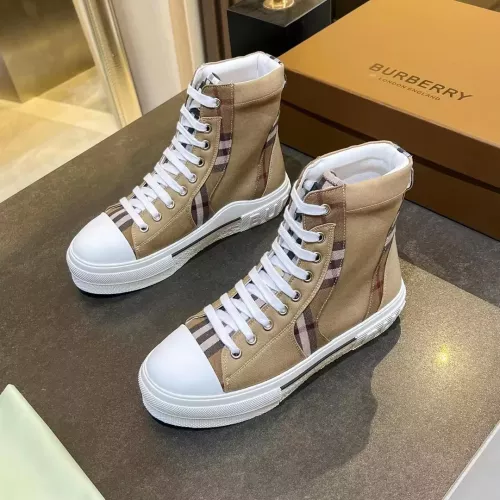 Cheap Burberry High Tops Shoes For Women #1302886 Replica Wholesale [$105.00 USD] [ITEM#1302886] on Replica Burberry High Tops Shoes