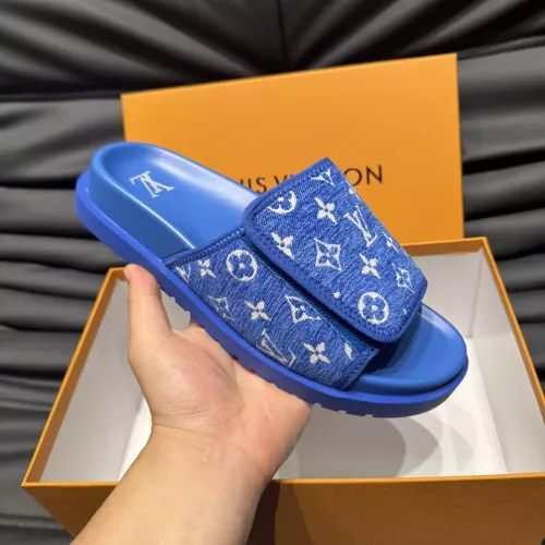 Cheap Louis Vuitton Slippers For Men #1303751 Replica Wholesale [$56.00 USD] [ITEM#1303751] on Replica Louis Vuitton Slippers