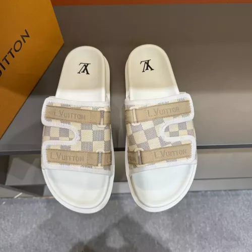 Cheap Louis Vuitton Slippers For Men #1303816 Replica Wholesale [$56.00 USD] [ITEM#1303816] on Replica Louis Vuitton Slippers