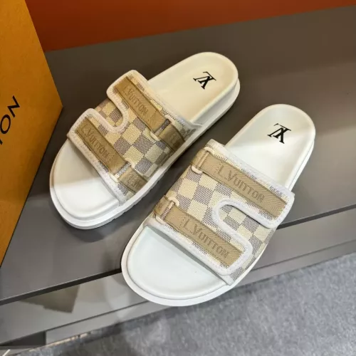 Cheap Louis Vuitton Slippers For Men #1303816 Replica Wholesale [$56.00 USD] [ITEM#1303816] on Replica Louis Vuitton Slippers