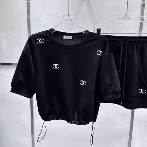 Cheap Chanel Tracksuits Short Sleeved For Women #1303817 Replica Wholesale [$88.00 USD] [ITEM#1303817] on Replica Chanel Tracksuits