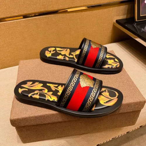 Cheap Versace Slippers For Men #1303830 Replica Wholesale [$52.00 USD] [ITEM#1303830] on Replica Versace Slippers