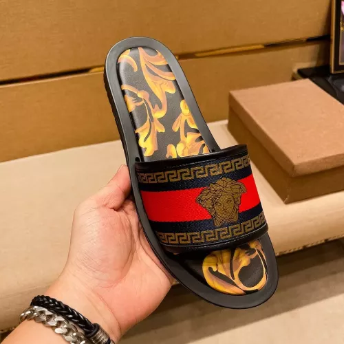 Cheap Versace Slippers For Men #1303830 Replica Wholesale [$52.00 USD] [ITEM#1303830] on Replica Versace Slippers