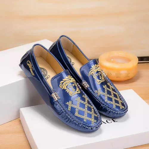 Cheap Versace Leather Shoes For Men #1303838 Replica Wholesale [$72.00 USD] [ITEM#1303838] on Replica Versace Leather Shoes