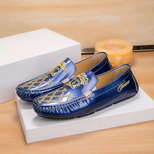 Cheap Versace Leather Shoes For Men #1303838 Replica Wholesale [$72.00 USD] [ITEM#1303838] on Replica Versace Leather Shoes