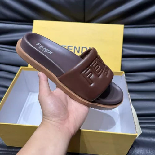 Cheap Fendi Slippers For Men #1303941 Replica Wholesale [$56.00 USD] [ITEM#1303941] on Replica Fendi Slippers