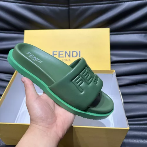 Cheap Fendi Slippers For Men #1303942 Replica Wholesale [$56.00 USD] [ITEM#1303942] on Replica Fendi Slippers