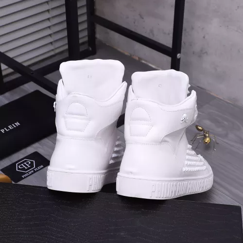 Cheap Philipp Plein PP High Tops Shoes For Men #1304032 Replica Wholesale [$130.00 USD] [ITEM#1304032] on Replica Philipp Plein PP High Tops Shoes