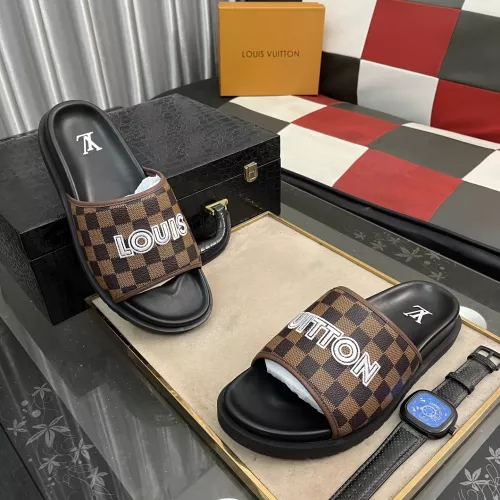 Cheap Louis Vuitton Slippers For Men #1304546 Replica Wholesale [$56.00 USD] [ITEM#1304546] on Replica Louis Vuitton Slippers