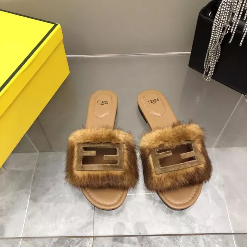 Cheap Fendi Slippers For Women #1304661 Replica Wholesale [$118.00 USD] [ITEM#1304661] on Replica Fendi Slippers