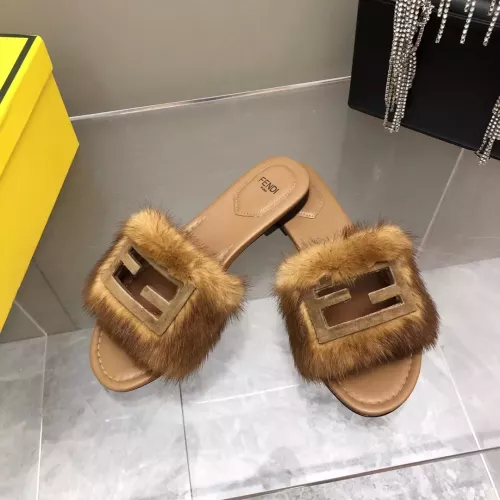 Cheap Fendi Slippers For Women #1304661 Replica Wholesale [$118.00 USD] [ITEM#1304661] on Replica Fendi Slippers