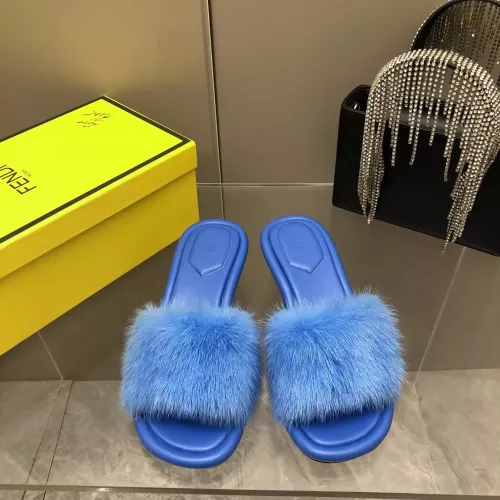 Cheap Fendi Slippers For Women #1304683 Replica Wholesale [$132.00 USD] [ITEM#1304683] on Replica Fendi Slippers