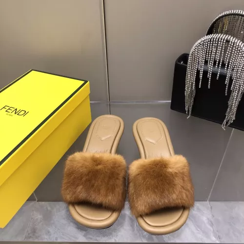 Cheap Fendi Slippers For Women #1304684 Replica Wholesale [$132.00 USD] [ITEM#1304684] on Replica Fendi Slippers