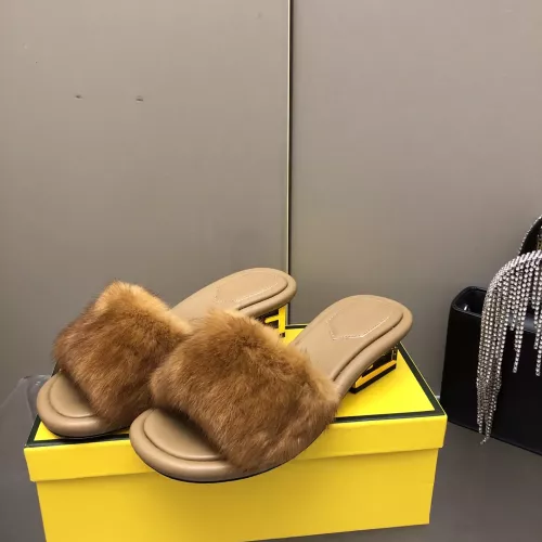 Cheap Fendi Slippers For Women #1304684 Replica Wholesale [$132.00 USD] [ITEM#1304684] on Replica Fendi Slippers