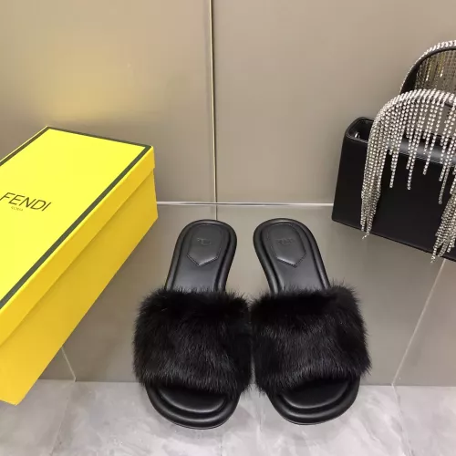 Cheap Fendi Slippers For Women #1304685 Replica Wholesale [$132.00 USD] [ITEM#1304685] on Replica Fendi Slippers