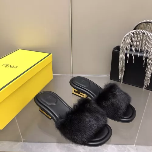 Cheap Fendi Slippers For Women #1304685 Replica Wholesale [$132.00 USD] [ITEM#1304685] on Replica Fendi Slippers