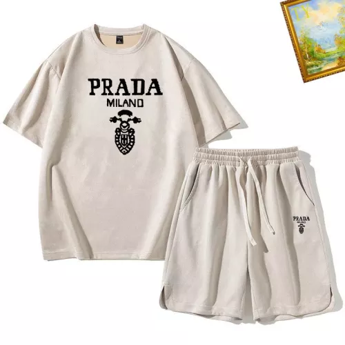 Prada Tracksuits Short Sleeved For Men #1306386