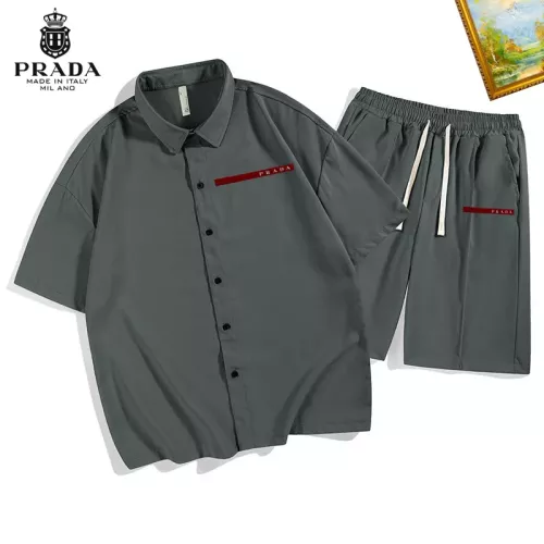 Prada Tracksuits Short Sleeved For Men #1306530