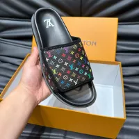 Cheap Louis Vuitton Slippers For Men #1303757 Replica Wholesale [$56.00 USD] [ITEM#1303757] on Replica Louis Vuitton Slippers