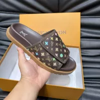 Cheap Louis Vuitton Slippers For Men #1303759 Replica Wholesale [$56.00 USD] [ITEM#1303759] on Replica Louis Vuitton Slippers