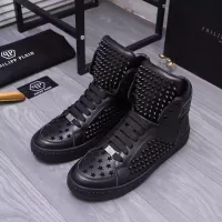 Cheap Philipp Plein PP High Tops Shoes For Men #1304033 Replica Wholesale [$130.00 USD] [ITEM#1304033] on Replica Philipp Plein PP High Tops Shoes