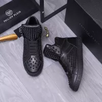 Cheap Philipp Plein PP High Tops Shoes For Men #1304033 Replica Wholesale [$130.00 USD] [ITEM#1304033] on Replica Philipp Plein PP High Tops Shoes