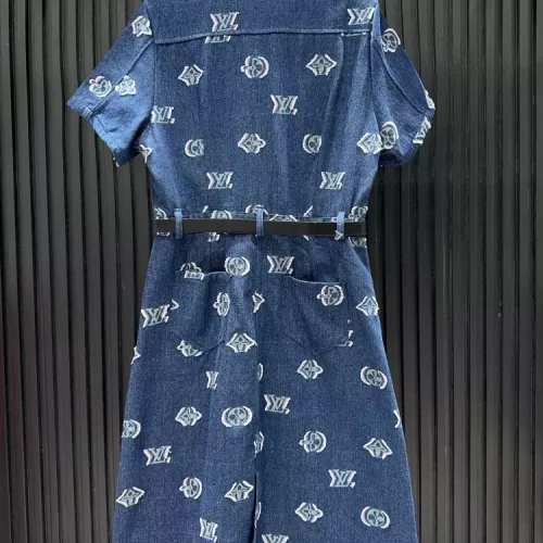Cheap Louis Vuitton LV Dresses Short Sleeved For Women #1318909 Replica Wholesale [$96.00 USD] [ITEM#1318909] on Replica Louis Vuitton LV Dresses