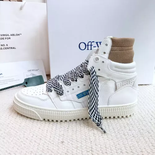 Cheap Off-White High Tops Shoes For Men #1319153 Replica Wholesale [$112.00 USD] [ITEM#1319153] on Replica Off-White High Tops Shoes