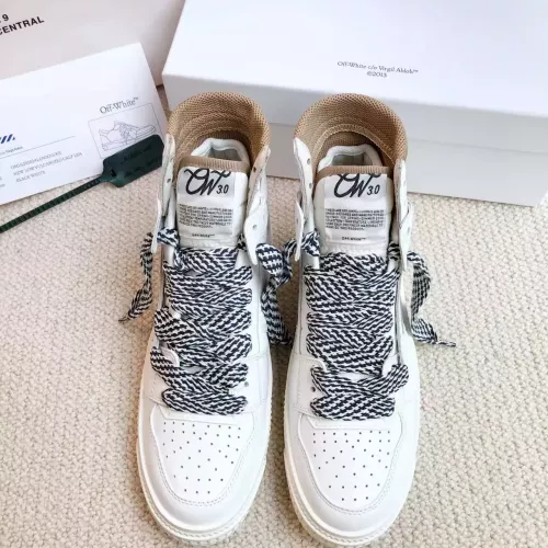Cheap Off-White High Tops Shoes For Men #1319153 Replica Wholesale [$112.00 USD] [ITEM#1319153] on Replica Off-White High Tops Shoes