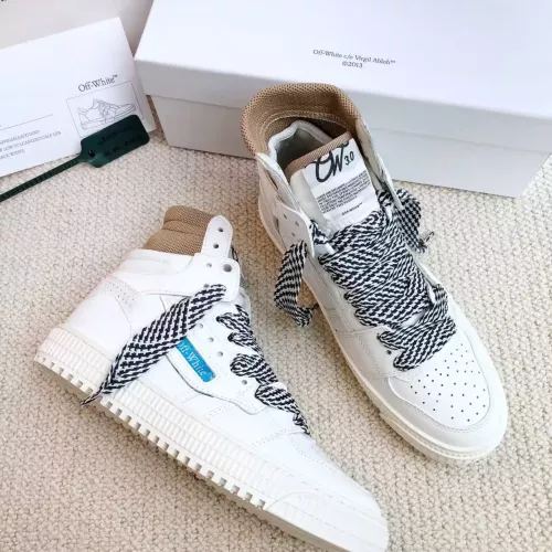 Cheap Off-White High Tops Shoes For Men #1319153 Replica Wholesale [$112.00 USD] [ITEM#1319153] on Replica Off-White High Tops Shoes